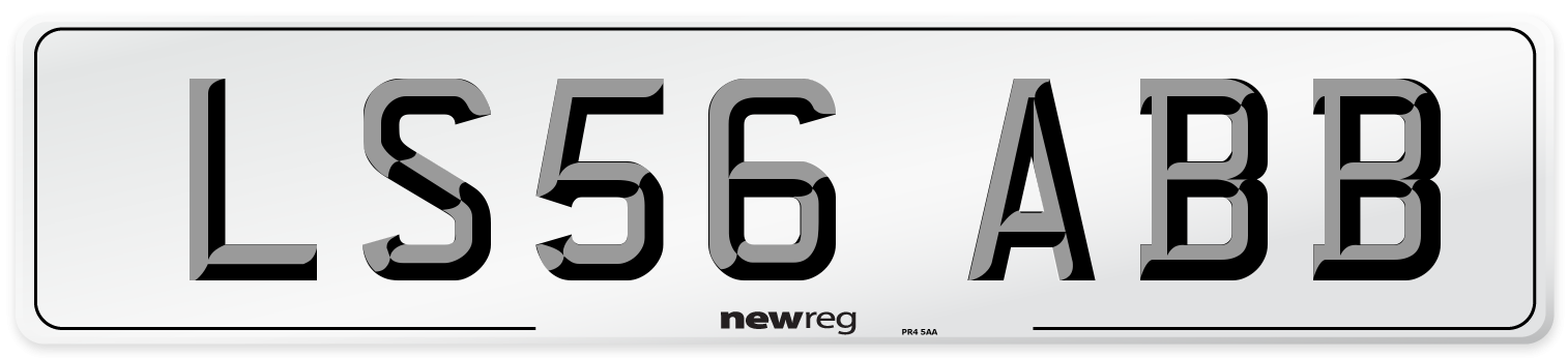 LS56 ABB Number Plate from New Reg